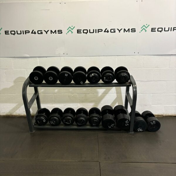 Pulse Fitness Rubber Dumbbell Set 7.5kg - 35kg